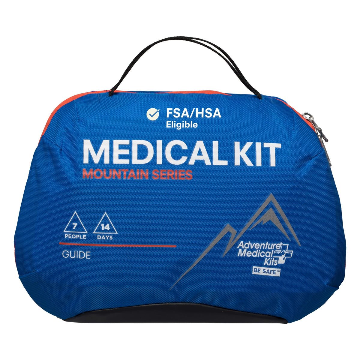 Adventure Medical Kits Mountain Series Medical Kit - Guide - Emergency Medical First Aid Kit - for 7 People for 14 Days - Comes with QuikClot Gauze, C-Splint, Guide Book & More - 163 Pieces
