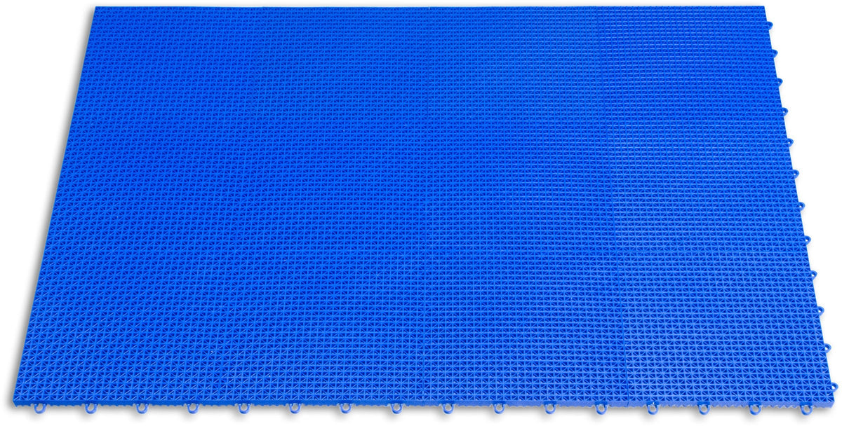 Big Floors DuraGrid Deck Tiles, Interlocking Outdoor Tiles for Patio, Self-Draining, UV-Resistant, Water-Resistant Modular Flooring, Easy Install, 40 Pack, Gray
