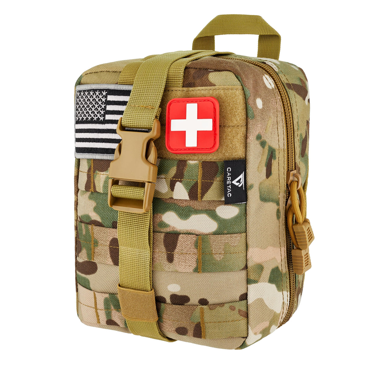 CareTac IFAK First Aid Kit with 2 Additional Emergency Israeli Bandages