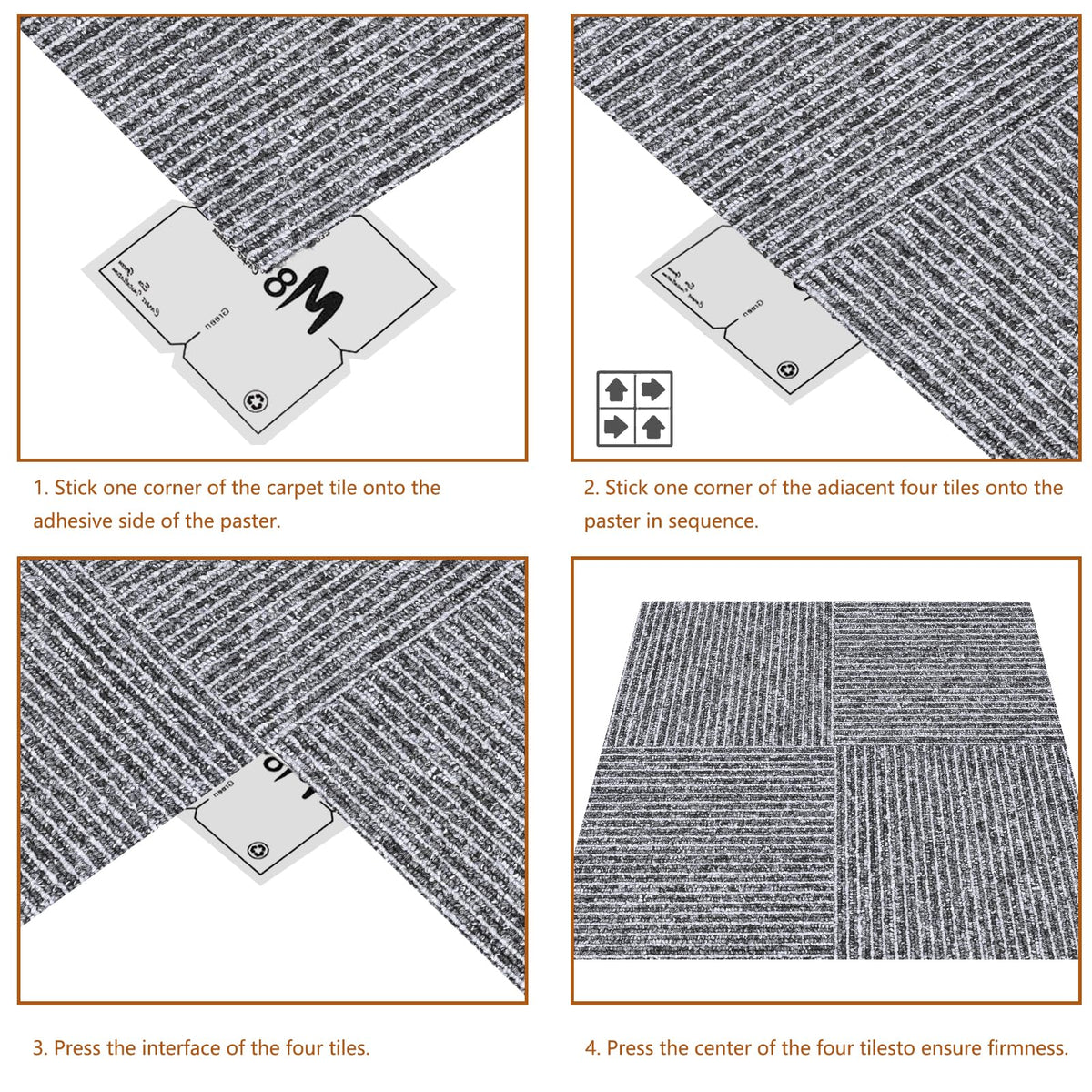 16-Pack 20"x20" Interlocking Carpet Tiles, Non-Adhesive Soft Padded Floor Mat Squares with Seamless Look, for Home Gym Office Indoor Outdoor Use (43 Sq Ft) (Aviv21914)