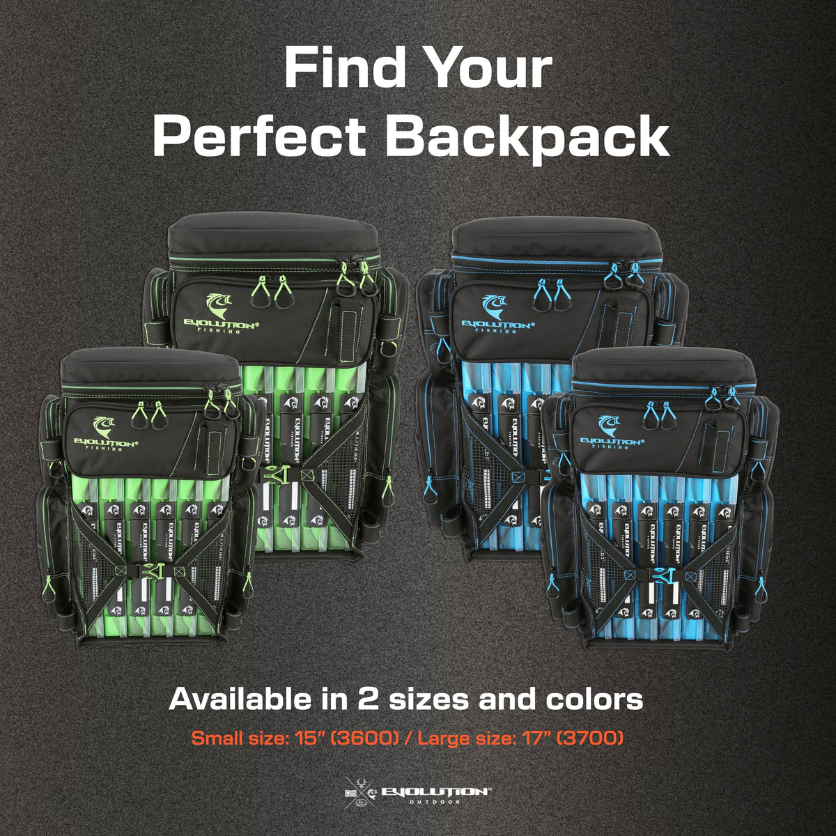 Evolution Outdoors 34013-EV: 3600 Drift Tackle Backpack - Green