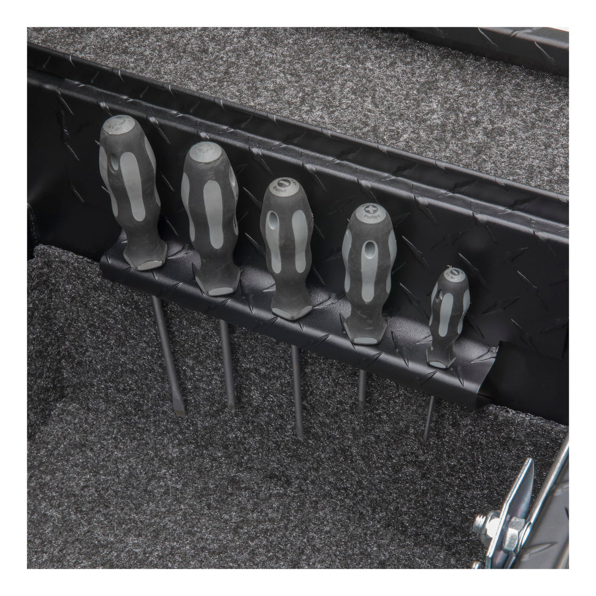 UWS EC10033 Secure Lock 72-Inch Matte Black Heavy-Wall Aluminum Truck Tool Box with Low Profile, RigidCore Lid