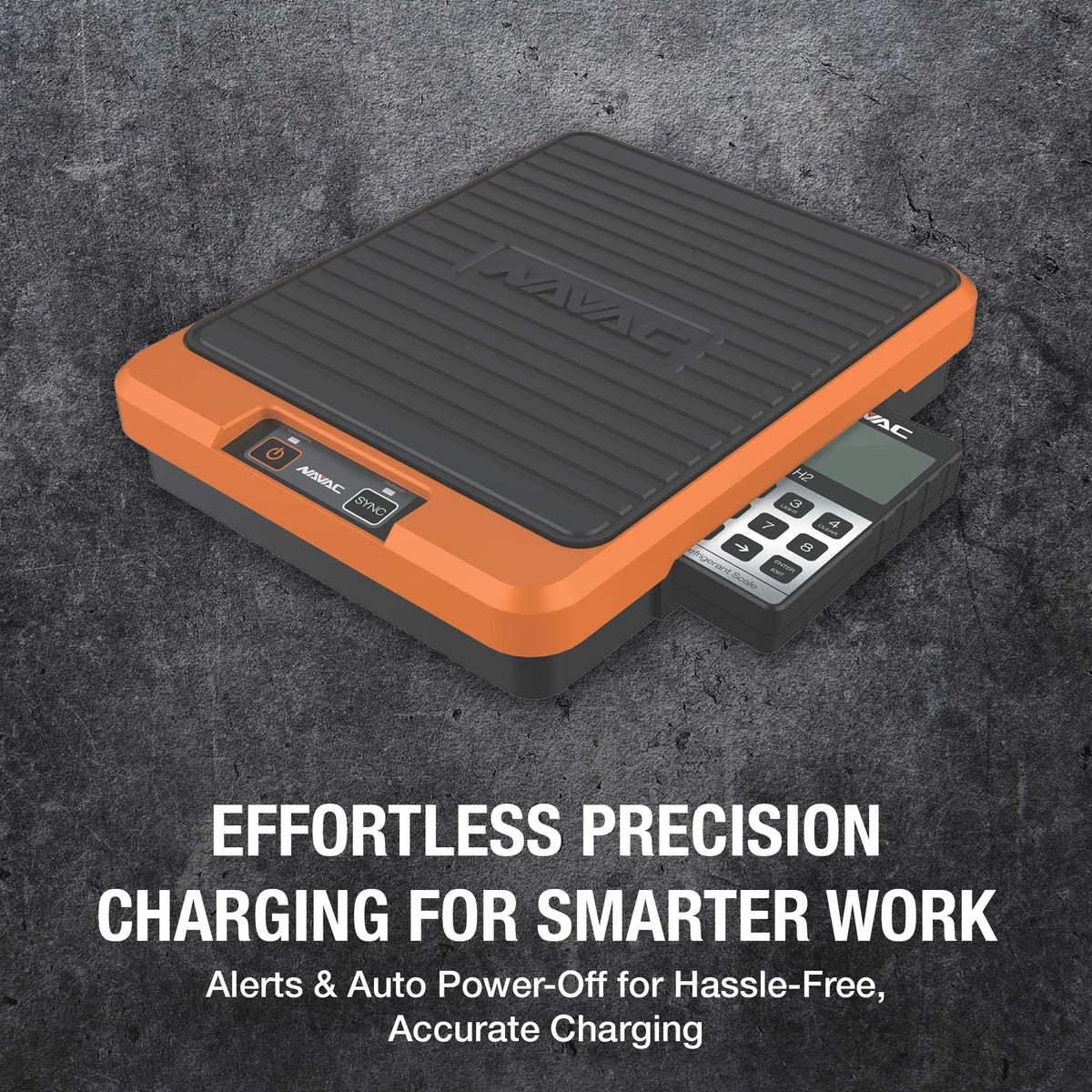 NAVAC NRS2i01 Wireless Refrigerant Scale | Bluetooth Handheld Display | 220 lbs Capacity | Lightweight Magnesium Alloy Weighing Pan | Precise Measurements | 1 Year Warranty