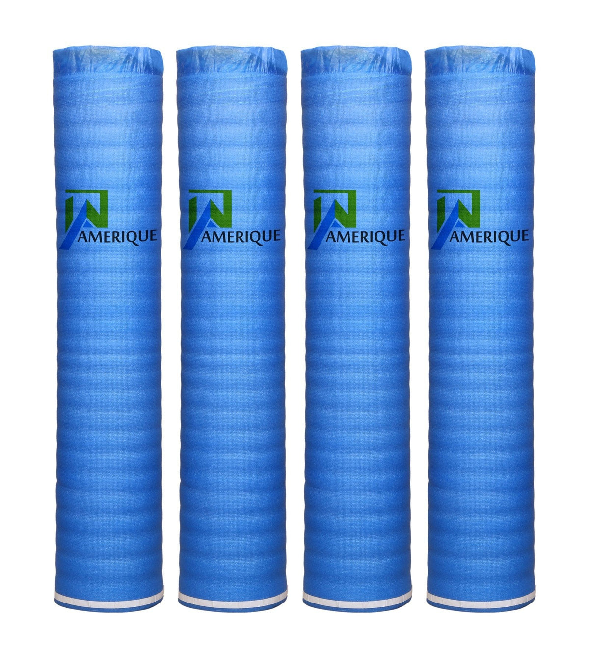 AMERIQUE 800SQFT Blue 2MM Thick Flooring Underlayment Padding 3-in-1 Heavy Duty Foam with Tape & Vapor Barrier