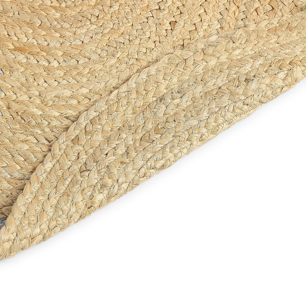 · REDEARTH · Oval Area Rug - 2'x3' Braided Natural Jute with Non-Skid Backing - Handwoven Boho Rug for Bedroom, Kitchen, Living Room - Farmhouse Aesthetic Home Decor - Durable Handmade Rug