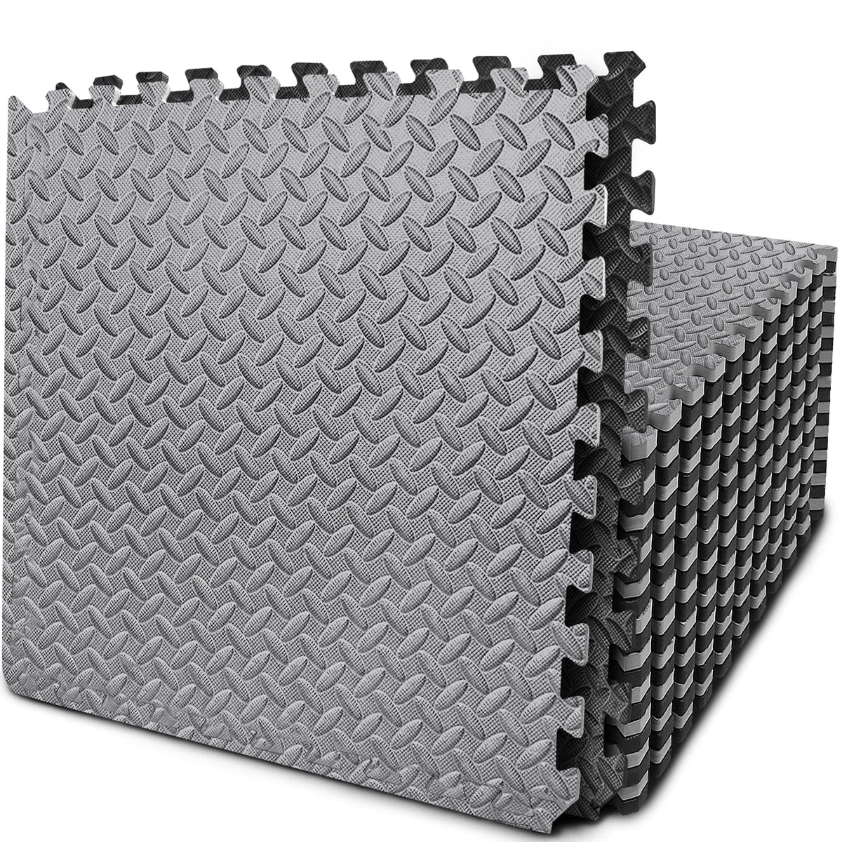 Puzzle Exercise Mat with 24 Tiles Interlocking Foam Mats, EVA Foam Floor Tiles, Protective Flooring Mats Interlocking for Gym Equipment and Cushion for Workouts
