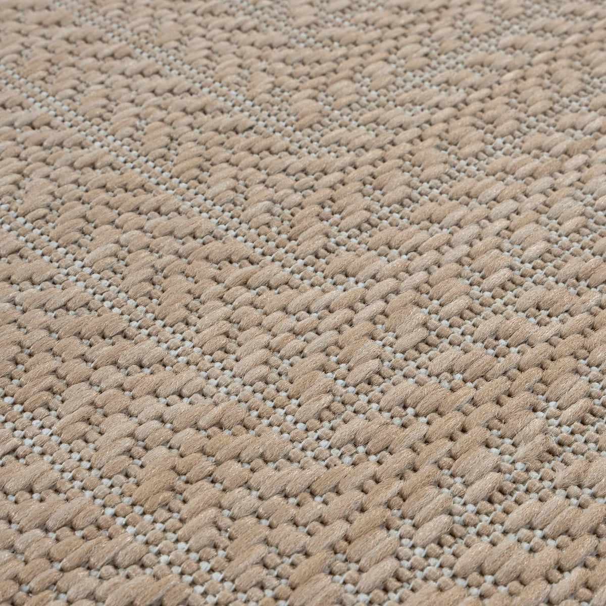 Adiva Rugs Outdoor Indoor Area Rug, Weather Resistant, Easy to Clean, Stain Resistant Floor Mat for Dining Room, Backyard, Deck, Patio (Natural Beige, 6' x 9')