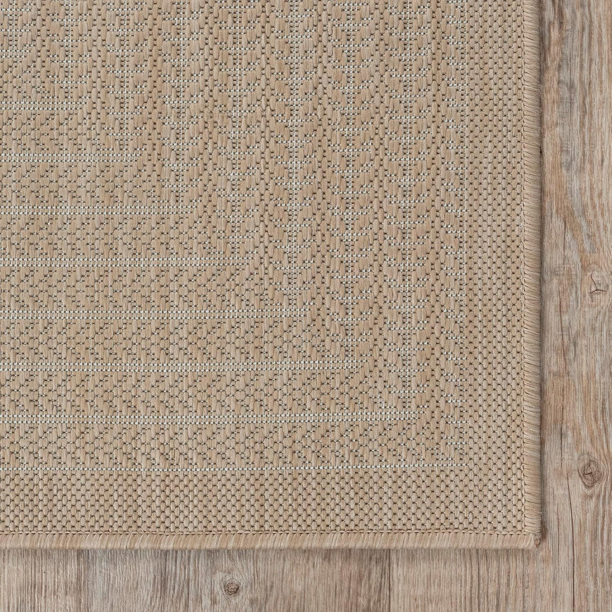 Adiva Rugs Outdoor Indoor Area Rug, Weather Resistant, Easy to Clean, Stain Resistant Floor Mat for Dining Room, Backyard, Deck, Patio (Natural Beige, 6' x 9')