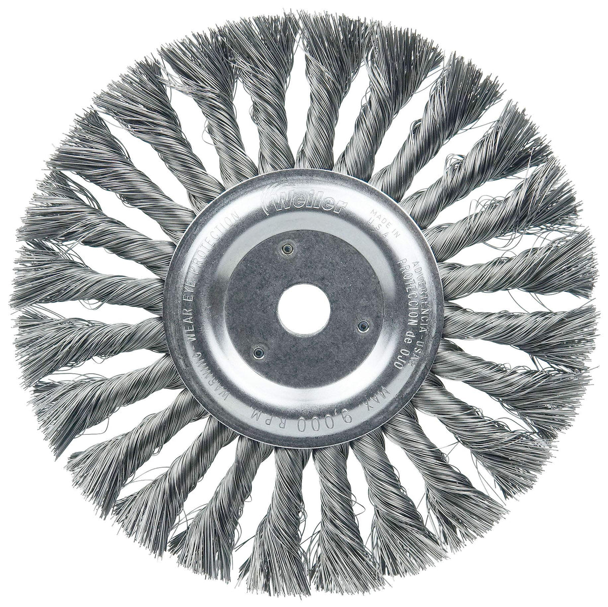 Weiler 08835 7" Standard Twist Knot Wire Wheel, .014" Steel Fill, 5/8" Arbor Hole, Made in the USA (Pack of 2)