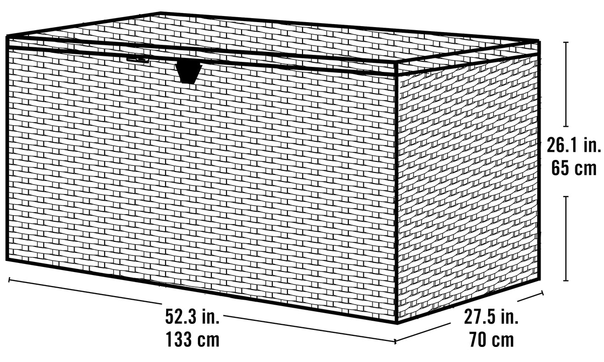 Arrow 4' x 2' x 2' Spacemaker Espresso 134 Gallon Hot-Dipped Galvanized Steel Storage Deck Box