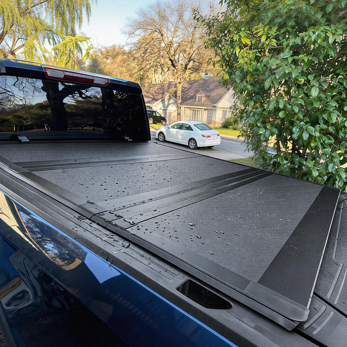 AUTOSAVER88 Low-Profile Hard Tri Fold Truck Bed Tonneau Cover Fit for Jeep Gladiator JT 2020 2021 2022 2023 2024 2025 2026 with 5ft Bed with Trail Rail System