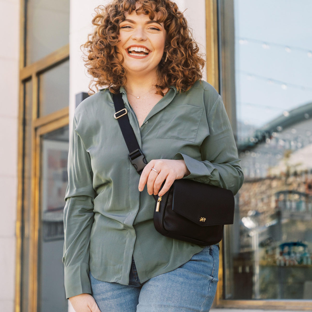 Freshly Picked Classic Park Pack Belt Bag, Black Fanny Pack for Women, Wear as a Waist Bag or Crossbody (Ebony)