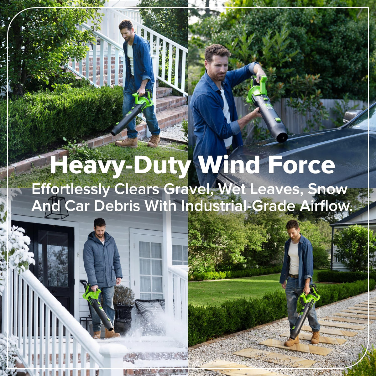 Greenworks 24V 12" Brushless String Trimmer & 515 CFM Brushless Leaf Blower Combo, 2-in-1 Trimmer/Edger, 3.0Ah Battery, 65W USB-C Charger, 130 MPH Airspeed, 3-Year Warranty