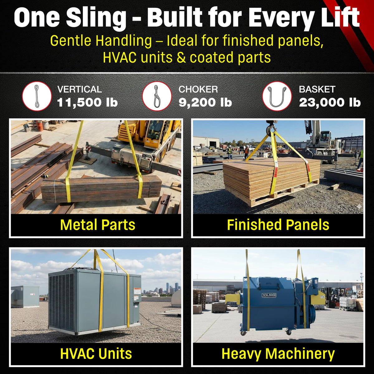 DD Sling 4 Inch x 12 Foot Nylon Lifting Sling – USA Made, 6,400 lb Vertical, 5,100 lb Choker, 12,800 lb Basket – 2-Ply Heavy Duty 900 Webbing, Type 3 Flat Eye & Eye Rigging Sling