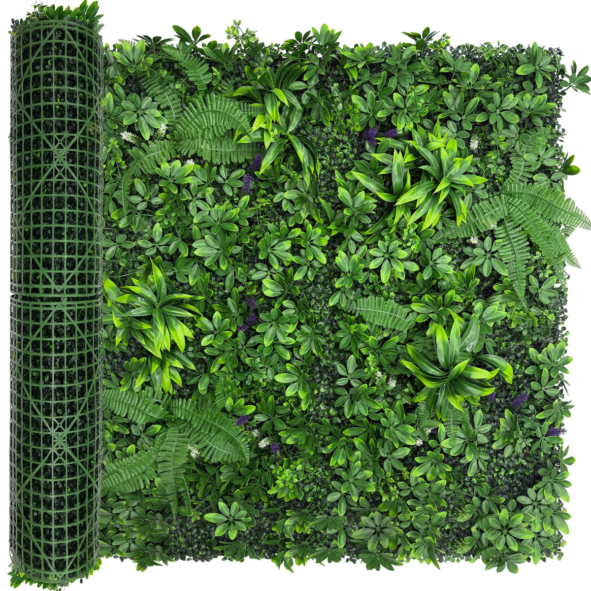DOPGIB Artificial Green Boxwood Grass Wall Roll: 48"x128"(43 SQFT) UV Protected Ivy Privacy Hedge Fence Screen for Chain Link Fences Panel Indoor,Outdoor Patio Balcony & Garden