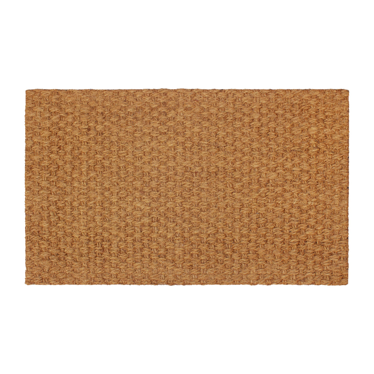 Woven Coir Doormat - Non Slip Heavy Duty Back Door Mat - Basketweave Dirt Trapping Welcome Mat - Easy Clean Durable Entryway Front Door High Traffic Indoor Outdoor Doormat - 17 x 30 - Natural
