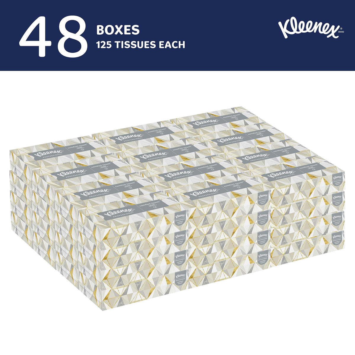 Lightning Nuggets N100SEB Super Economy Box Fire Starter, Tan Brown, 100 Count (Pack of 1) & Kleenex® Professional Facial Tissue (21606), 2-Ply, White, Flat Facial Tissue Boxes for Business