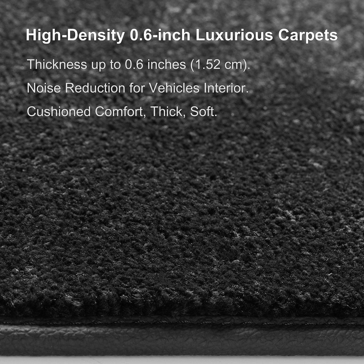 WENNEBIRD Superior Carpet Floor Mats for 2018-2024 Ford Expedition/Expedition MAX 8 Seats (Not for 7 Seats), 0.6-Inch Ultra-Thick, Noise-Reducing, All-Weather Waterproof Anti-Slip – 4-Pc Set