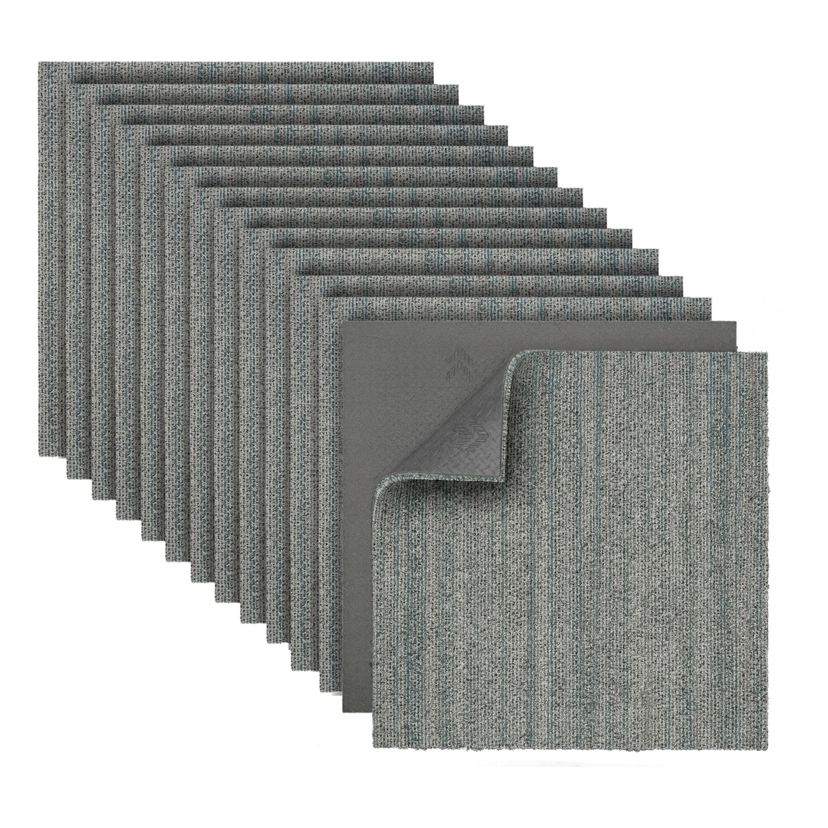 jxgzyy Commercial Carpet Tiles 20x20in, 0.31" Thickened Carpet Squares with Silicone Backing, Heavy Duty Carpet Floor Tiles with Padding Attached for Home Office Garage Hotel, 16 Pcs/43.2 Sqft
