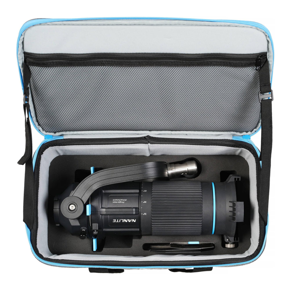 Nanlite FS-60B Bi-Color LED Portable Studio Spotlight with App Control and Projection Attachment for FM Mount with High-Precision Optics Bundle (2 Items)