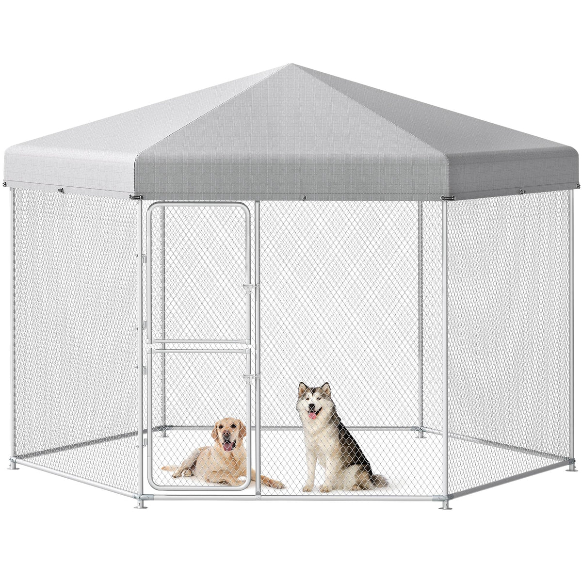 YITAHOME Extra Large Outdoor Dog Kennel for Yard, 13.1×11.2×7.6FT Heavy Duty Pet Pens House Dog Run Enclosure w UV-Resistant Waterproof Roof Cover & Lock, Playpen Fence Outdoor for Medium Large Dogs