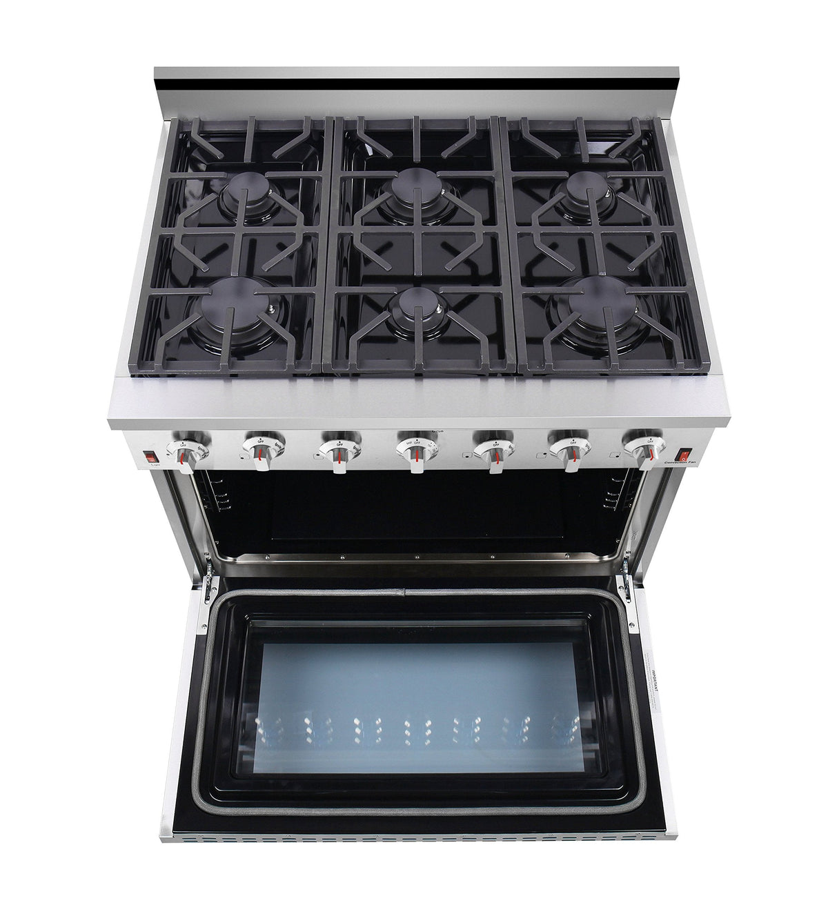 NXR SC3611 36" 5.5 cu.ft. Pro-Style Natural Gas Range with Convection Oven, Stainless Steel