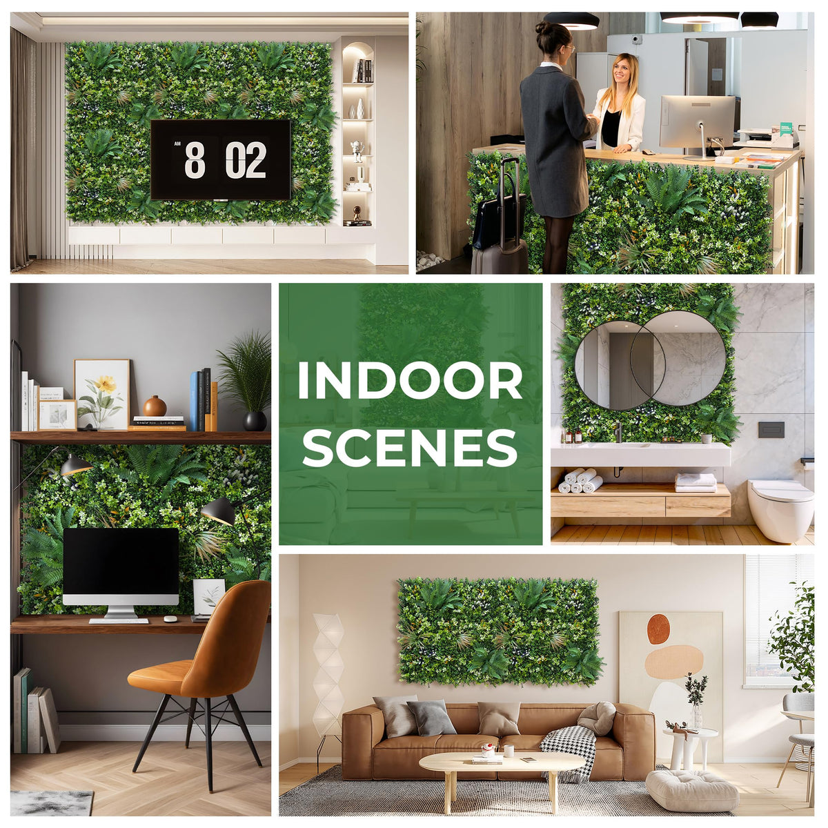 BHXCL Artificial Greenery Grass Wall Panels: 40x120 Inch UV-Anti Faux Boxwood Roll Panels,Indoor and Outdoor Ivy Plant Privacy Fence Screen for Balcony,Garden, Patio Decor