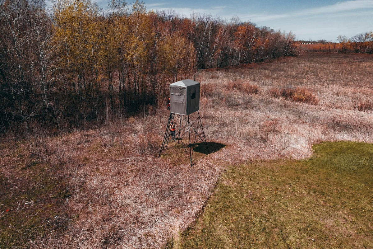 Rivers Edge Landmark™ 550 Hunting Blind LM550B – 7' Tall, 6' x 4.5' Interior, Adjustable Windows, Steel Frame, Marine-Grade Fabric – Fits LM550T Tower Only