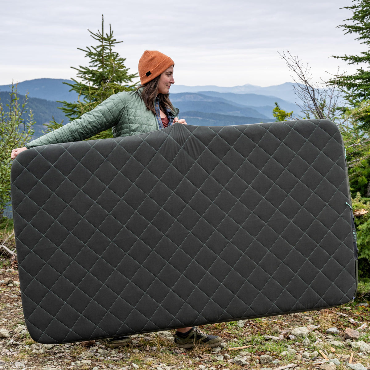 Exped LuxeMat Duo LW+ - Self Inflating Luxury Sleeping Mat, 4” Foam Pad, Pump Included