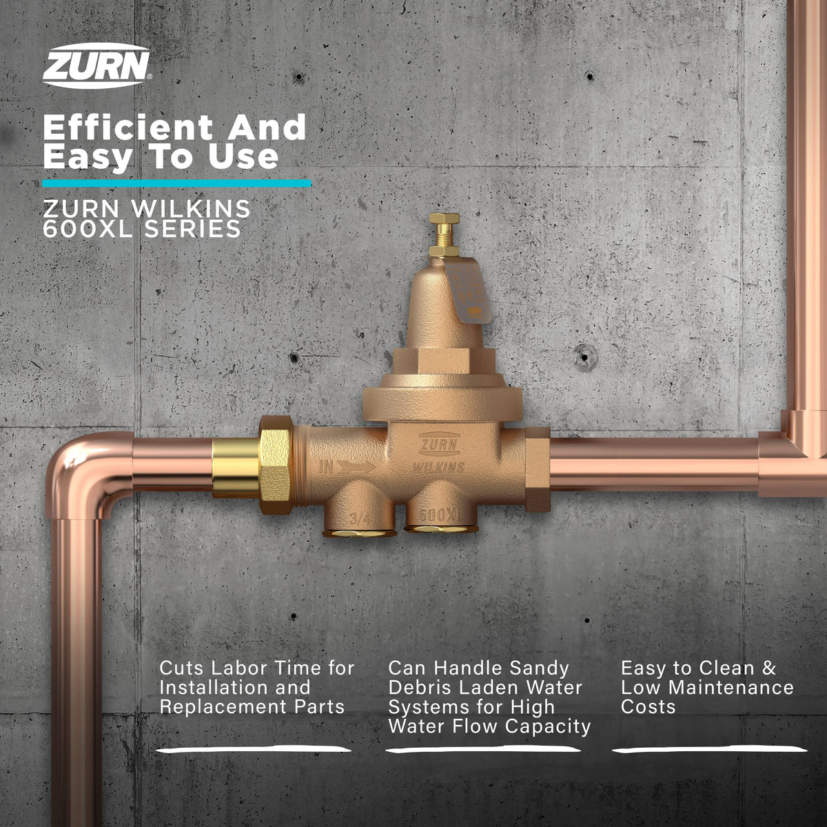 Zurn Wilkins 112-600XL 1-1/2" 600XL Water Pressure Reducing Valve
