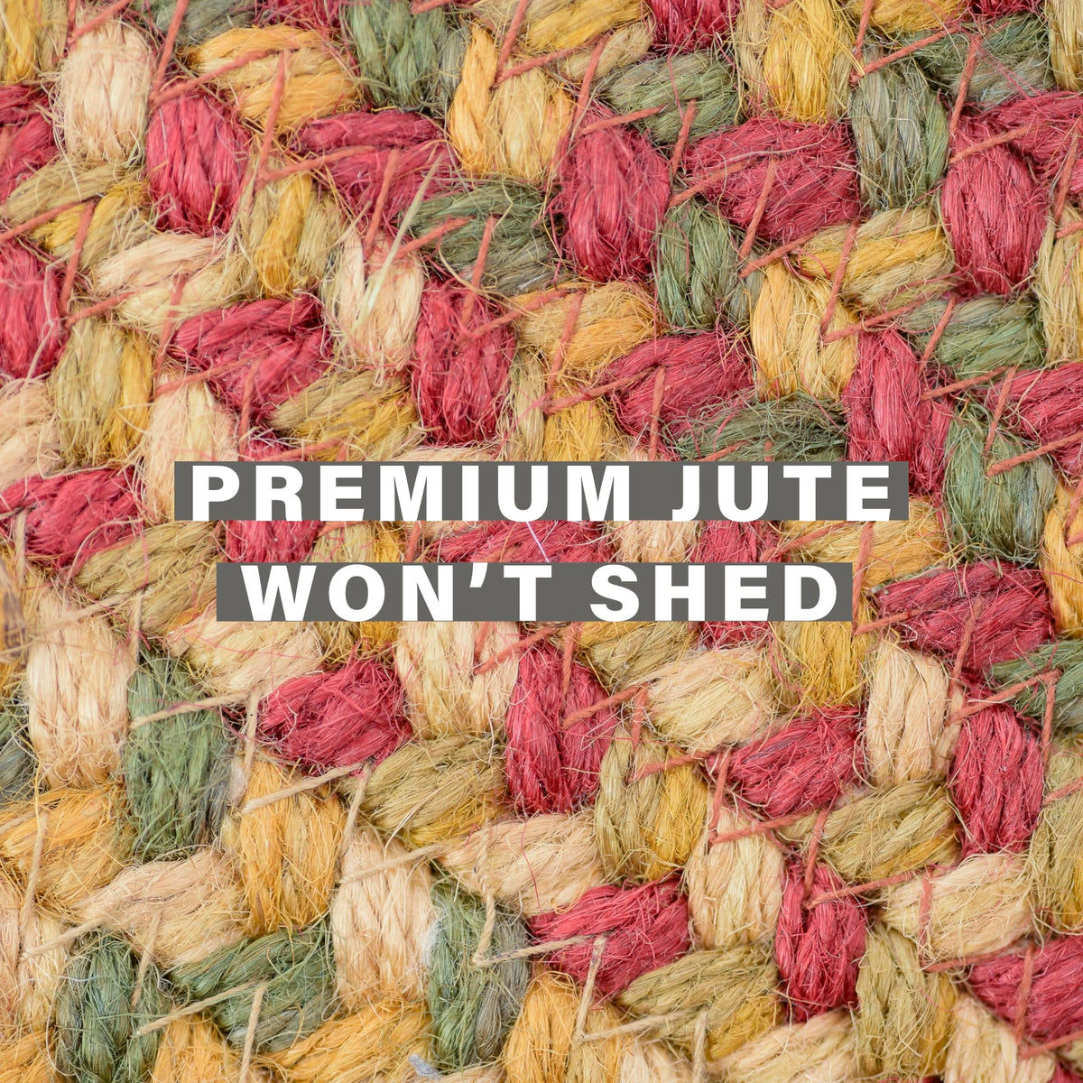 Oval Jute Braided Rug – All Natural Fiber 4' x 6' Area Rug, Made With Natural Jute Twine – A Reversible Rug for Rustic Home Décor – Homespice Cider Barn Oval Jute Rug 4' x 6'