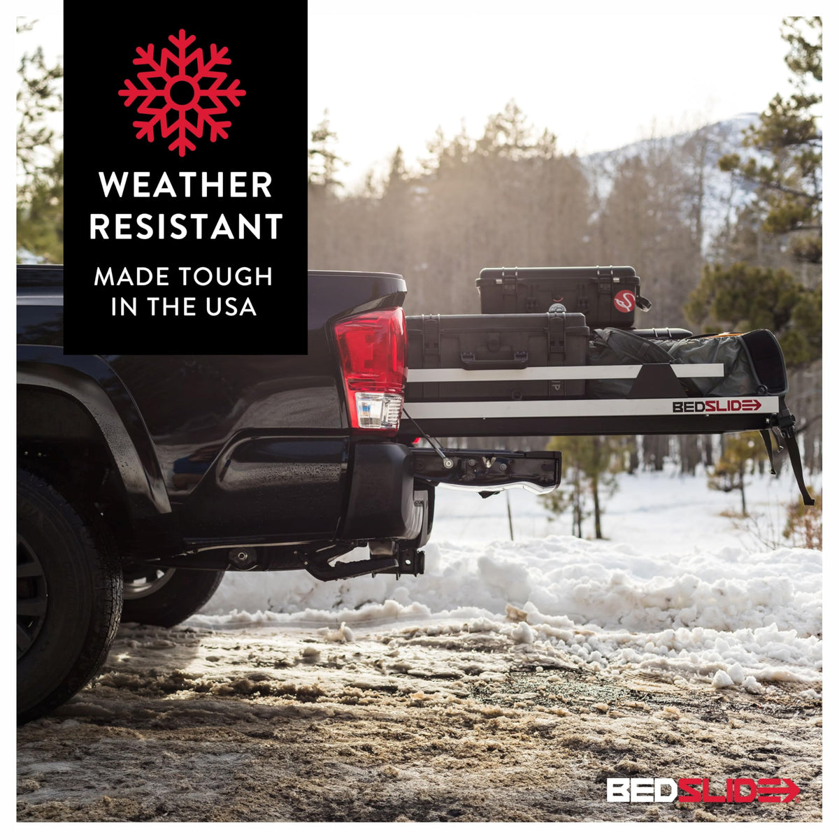 Bedslide 2000 Heavy-Duty Sliding Truck Bed Organizer, 78 x 48-Inch, Capacity 2000 lbs., Truck Bed Storage Tray, Black