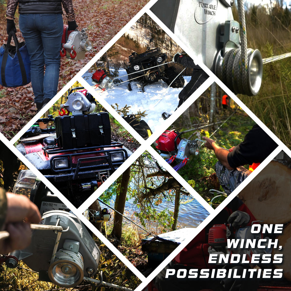 Portable Gas Winch - PCW3000 by Portable Winch Co.
