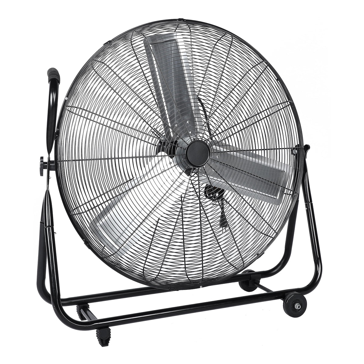 Simple Deluxe Dynamic 30-Inch Floor Fan with Roll Booster - Industrial-Grade Airflow, 360 Degree Adjustable Tilt, and Portable Design for Rapid Cooling and Flexible Air Circulation