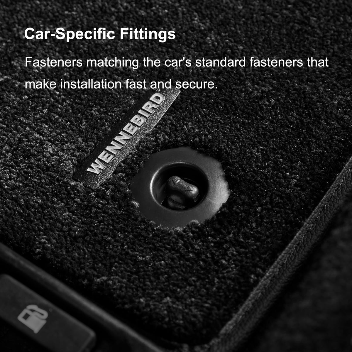 WENNEBIRD Superior Carpet Floor Mats for 2018-2024 Ford Expedition 7 Seats (Not for 8 Seats), 0.6-Inch Ultra-Thick, Noise-Reducing, All-Weather Waterproof Anti-Slip – 4-Pc Set