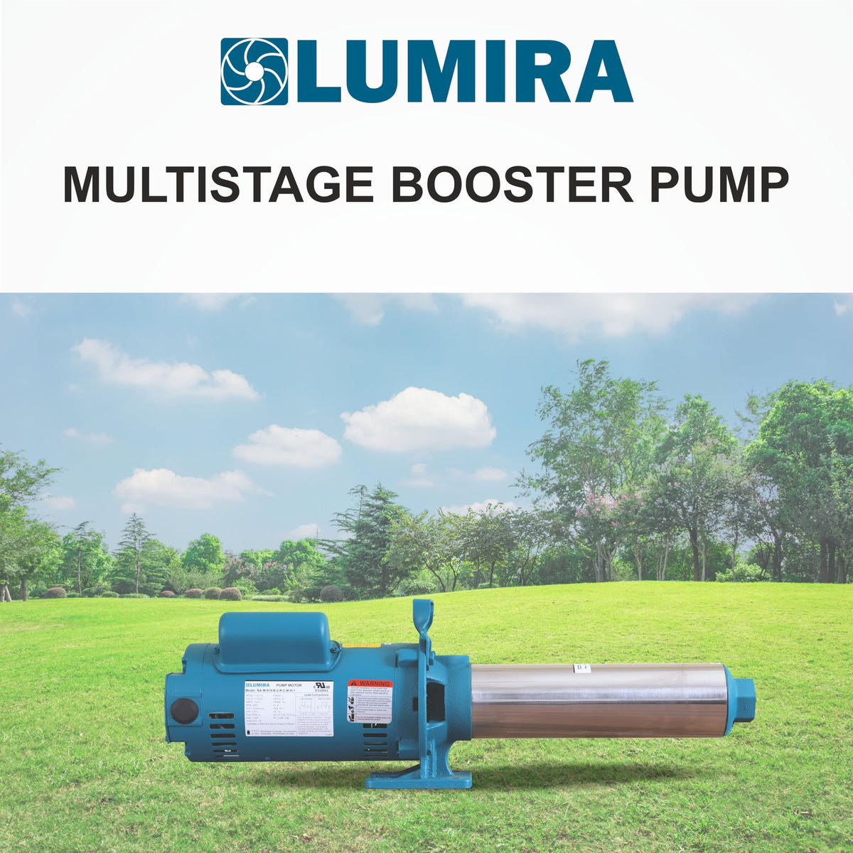 LUMIRA Multi stage booster pump - 07 GPM,16 STAGE, 1.0 hp, 115/230 Volts, 1 phase, 1" FNPT connections