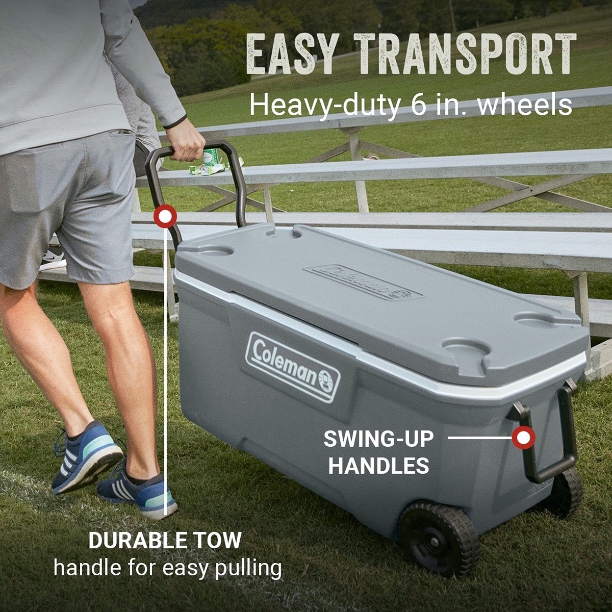 Coleman 316 Series 100QT Cooler with Heavy Duty Latches, 160 Can Capacity, Keeps Ice 5 Days
