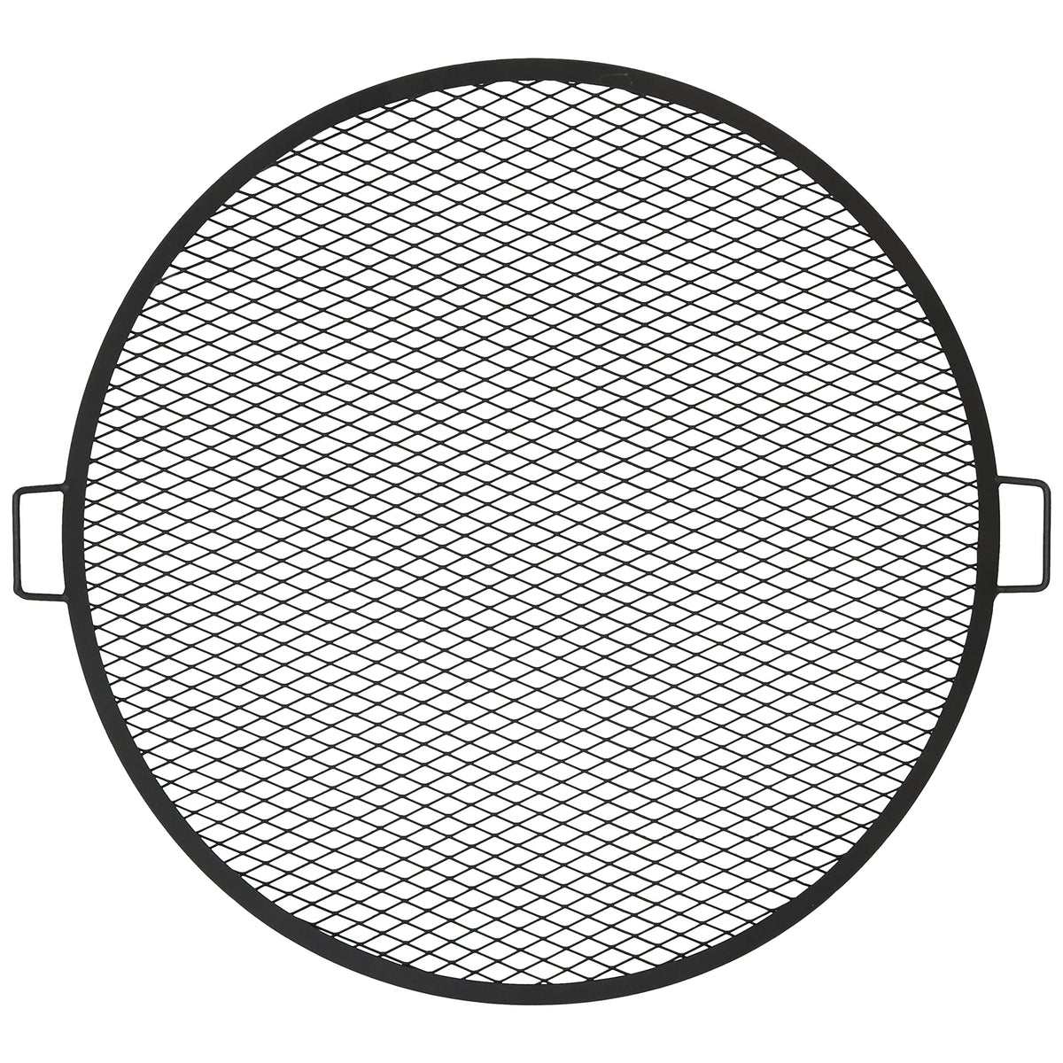 Sunnydaze X-Marks Outdoor Fire Pit Grill Grate for Cooking - Round Fire Pit Grate - Steel Campfire BBQ Grill with Handles - 36-Inch