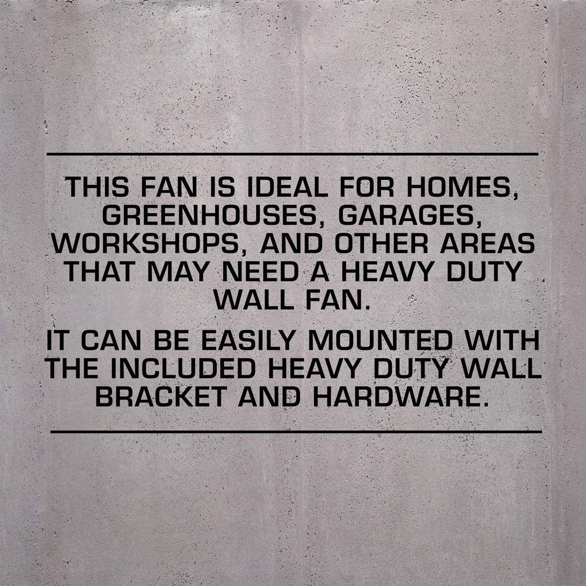 Hurricane Pro High Velocity Oscillating Metal Wall Mount Fan w/ 3 Speeds, Black, 20" - Corded Electric Air Cooling Unit w/ Powerful 4500 CFM Airflow for Home, Garage, Gym, Workshop & Greenhouse