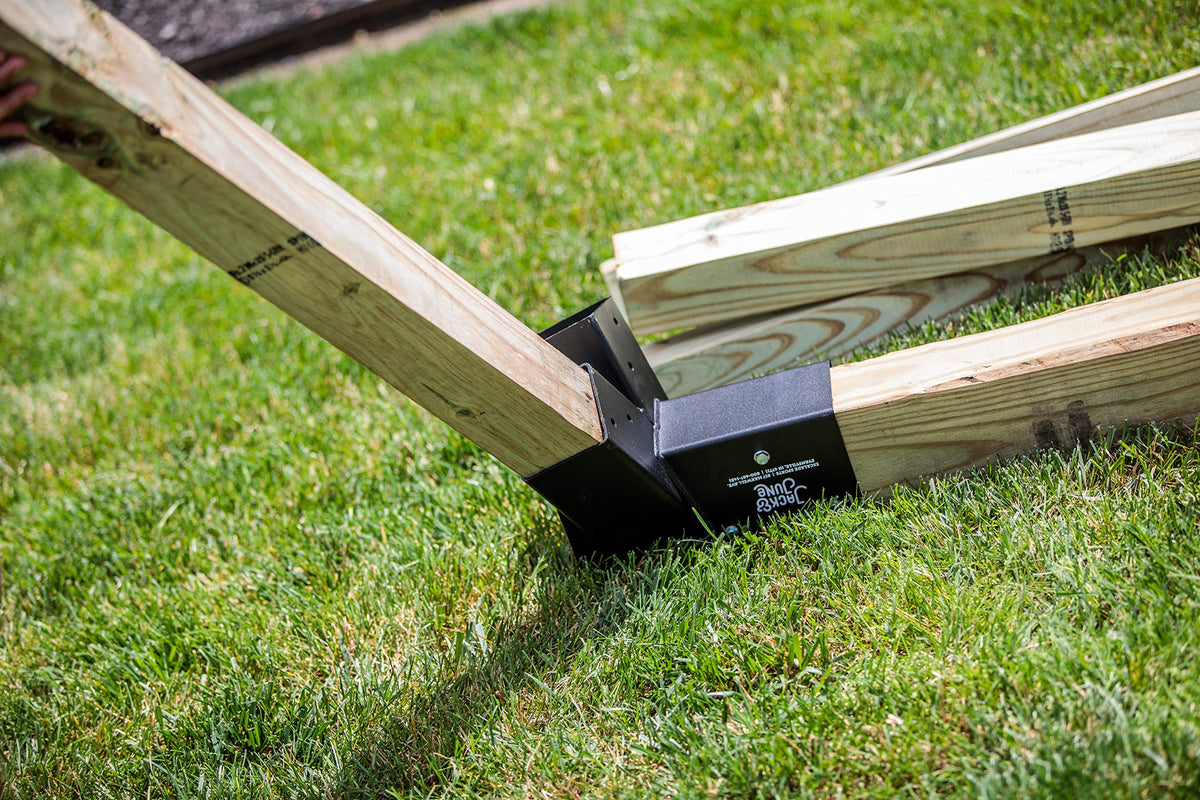 Jack & June Heavy-Duty DIY Wooden Swing Set Kits - Metal Bracket and Hardware for Safe, Easy Playset Installation