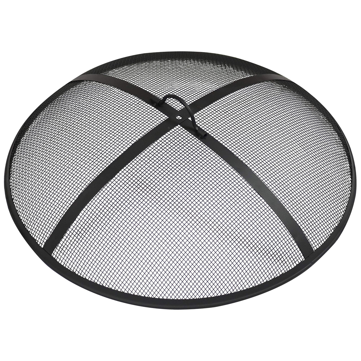 Sunnydaze Heavy-Duty Steel Mesh Fire Pit Screen - Fire Pit Spark Screen with Handle - 40-Inch Diameter