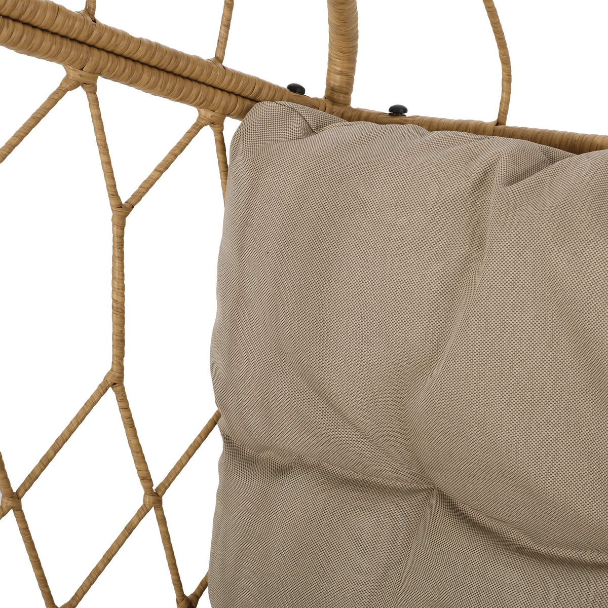Tamara Outdoor/Indoor Hanging Chair (NO Stand) - Wicker - Light Brown/Tan