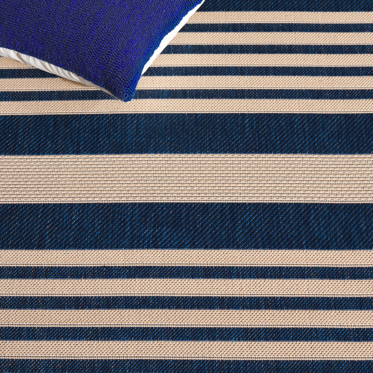 SAFAVIEH Courtyard Collection 8' x 10' Navy/Beige CY6062 Stripe Indoor/ Outside Waterproof Easy cleansingPatio Backyard Mudroom Area Mat
