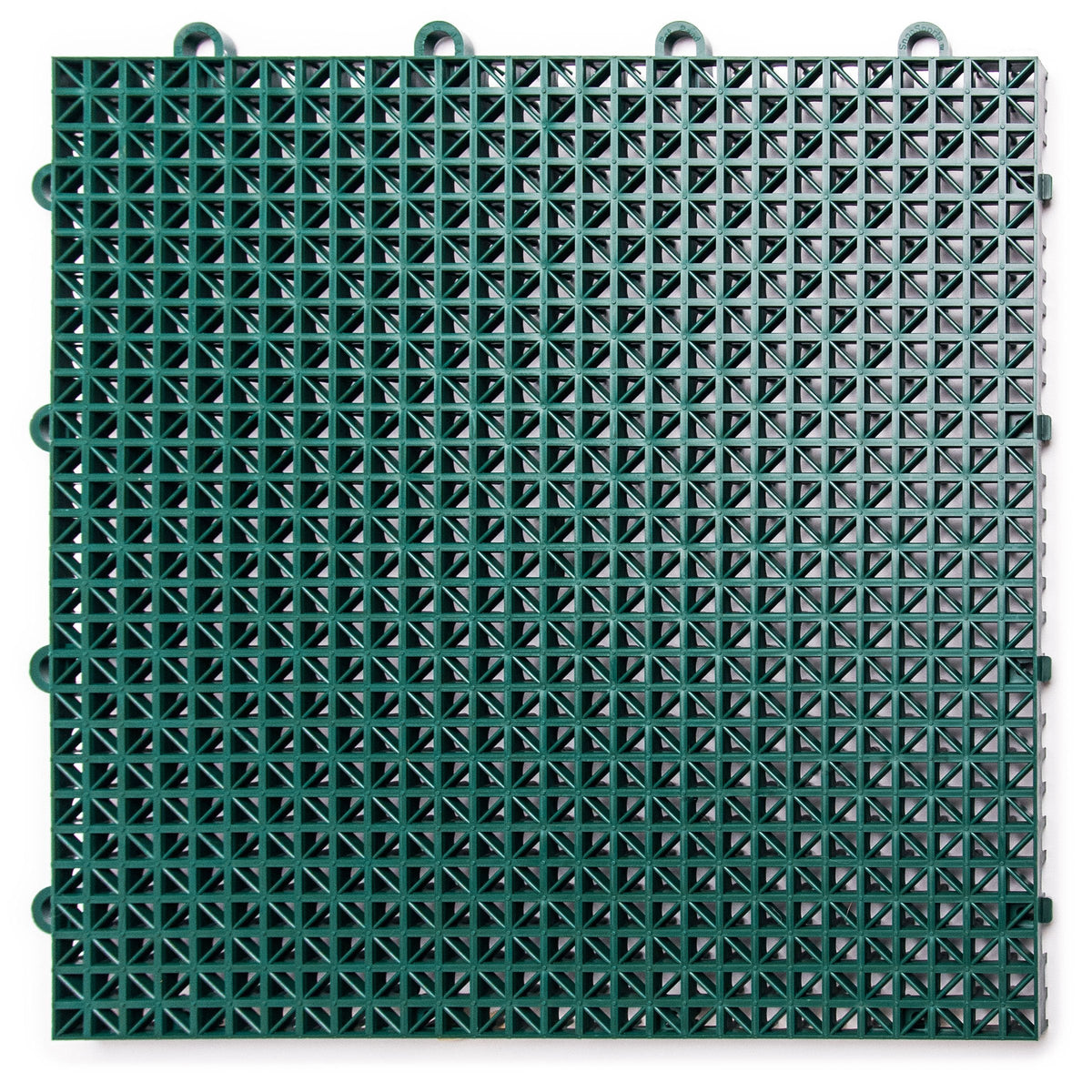 Big Floors DuraGrid Deck Tiles, Interlocking Outdoor Tiles for Patio, Self-Draining, UV-Resistant, Water-Resistant Modular Flooring, Easy Install, 40 Pack, Evergreen