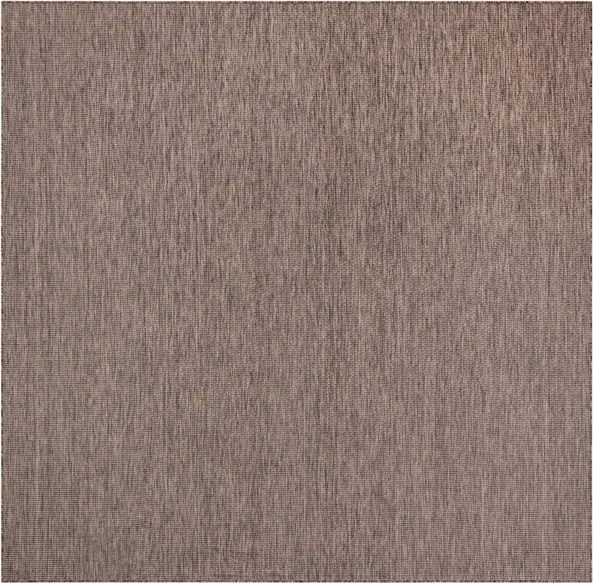 Unique Loom Outdoor Solid Collection Area Rug (10' Square Light Brown/Ivory)