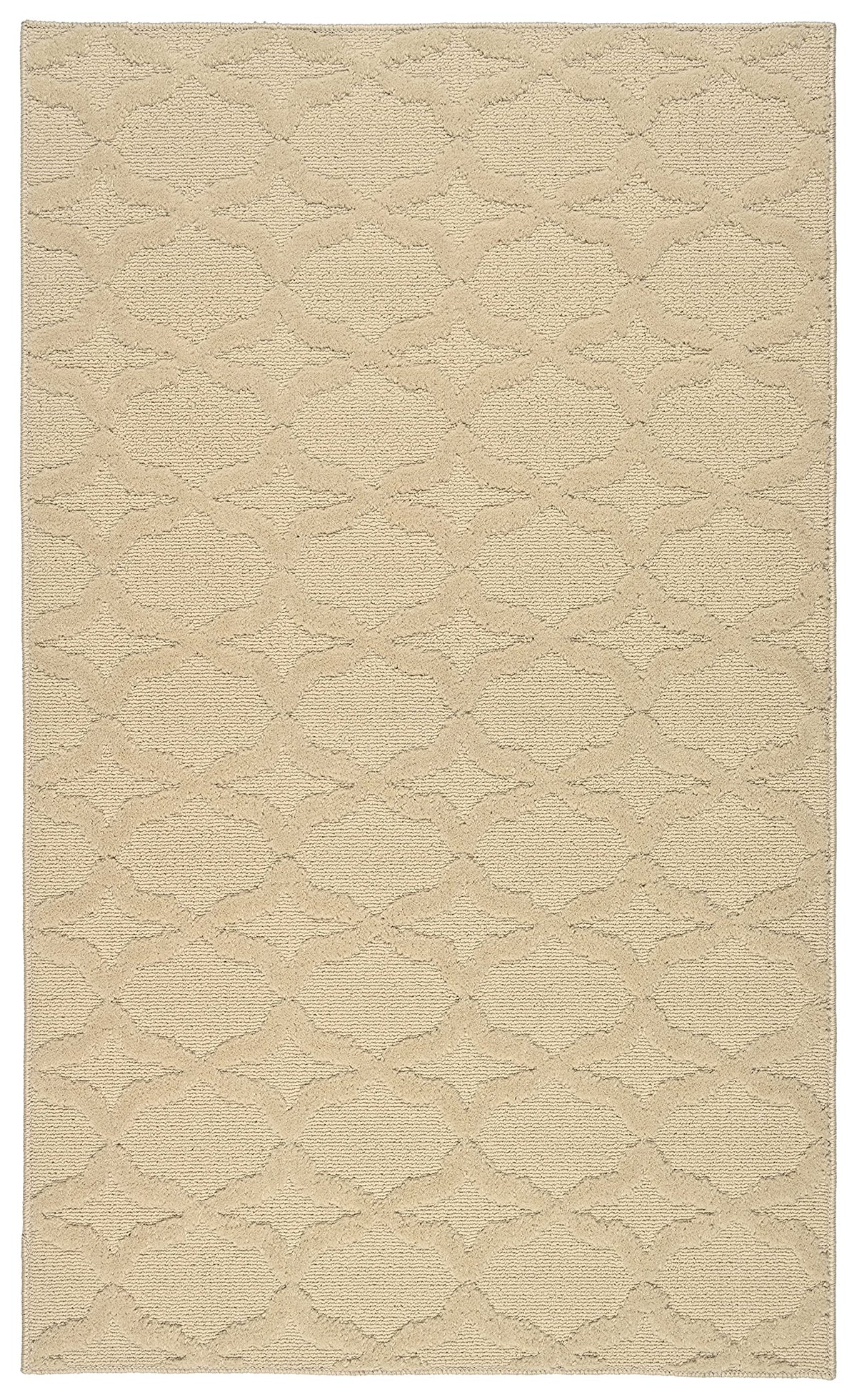 Garland Rug Sparta Non Slip Polypropylene 3 Ft. X 5 Ft. Biege Tan Area Rug- Ideal for Living Rooms & Hallways, Stylish & Durable for High-Traffic Areas