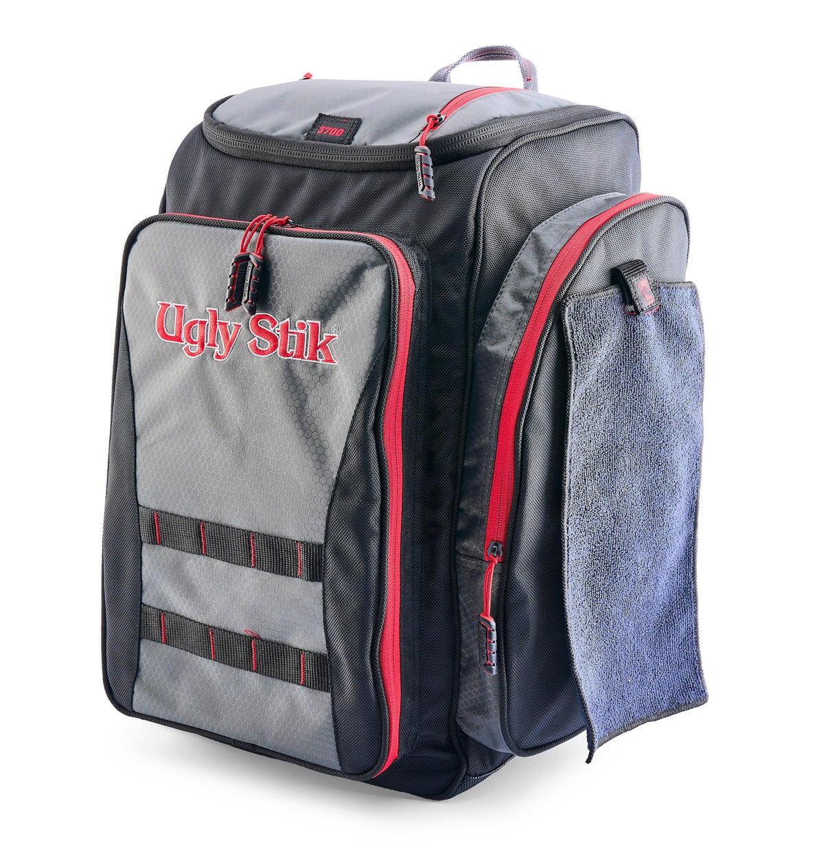 Ugly Stik Deluxe 3700 Tackle Backpack, Durable and Comfortable Fishing Tackle Backpack, Made with Heavy-Duty 1680 Denier Fabric, Integrated Bait-File Storage System and Insulated Cooler Pocket