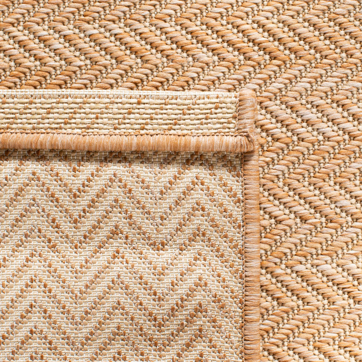SAFAVIEH Washable Rug Outdoor Courtyard Collection - 8' x 10', Natural & Cream, Non-Shedding & Easy Cleaning, Ideal for Patio, Backyard, Mudroom, DIning Space (CY8022-03012)